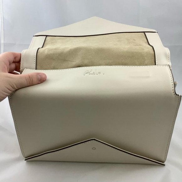 NWT Philo Elite Leather Envelope Clutch in Ivory - Picture 4 of 5